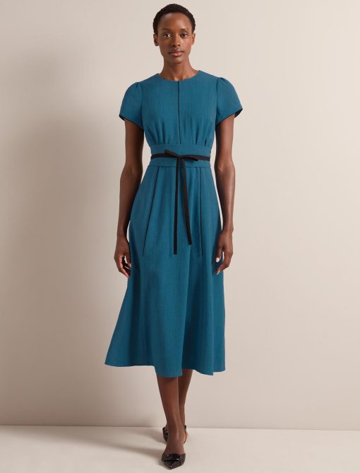Rosie Techni Voile Maxi Dress - Azure Blue - 图片 8