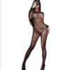Eclipse Salvaje – Catsuit de Encaje con Paneles de Red