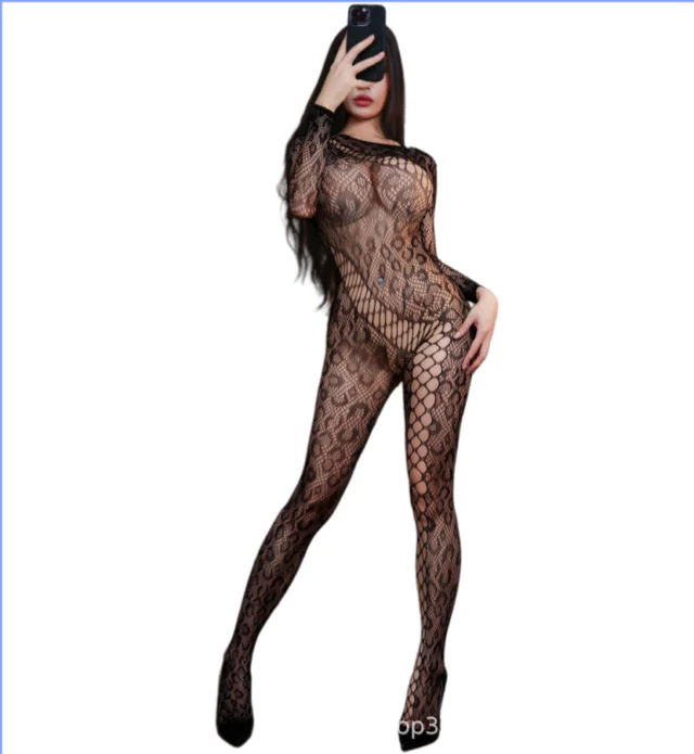 Eclipse Salvaje – Catsuit de Encaje y Red